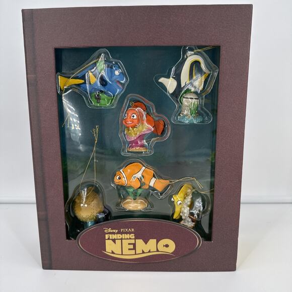 Disney/Pixar Other - Disney Pixar Finding Nemo Storybook Ornament Set Complete 6pc set RARE RETIRED